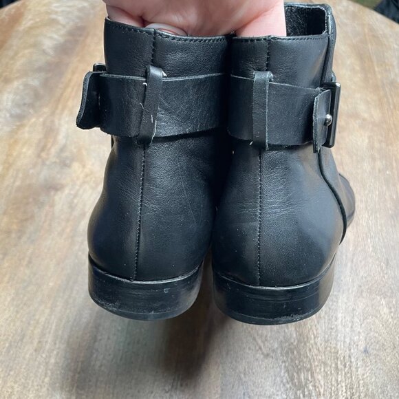 House of Harlow Ankle Boots Womens Size 39.5 US 8.5‎ Black Leather - Picture 6 of 11